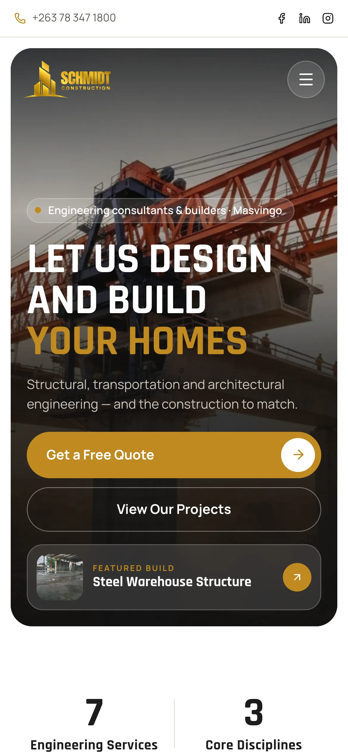 Schmidt Construction: Home mobile